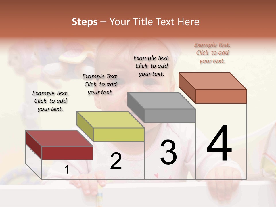 A Baby Is Holding A Toothbrush In His Hand PowerPoint Template