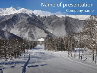 Western Caucasus Lifestyle Resort PowerPoint Template