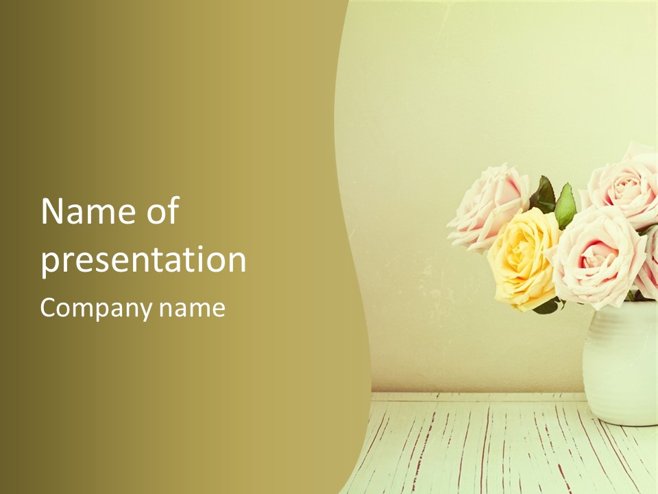 Rose Warm Page PowerPoint Template