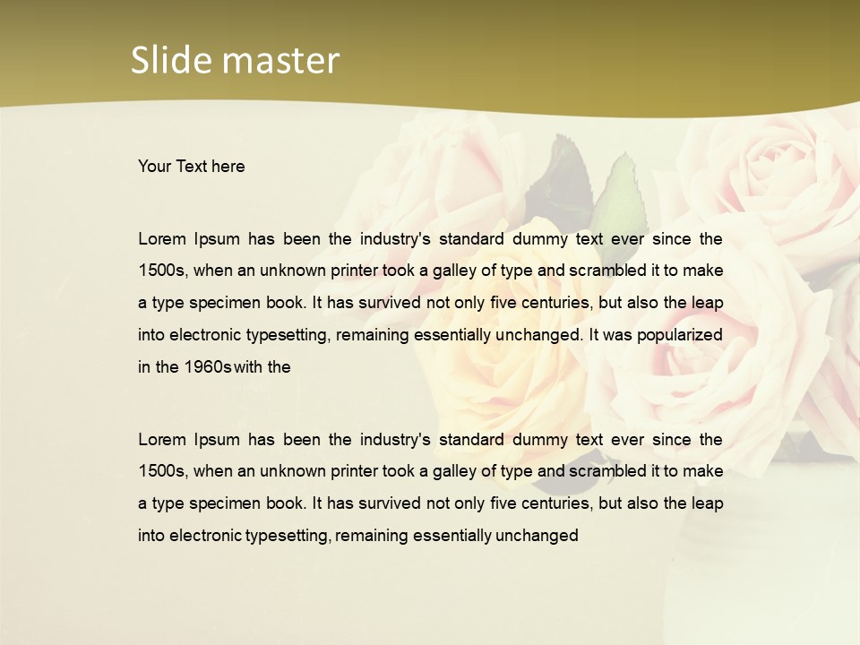 Rose Warm Page PowerPoint Template