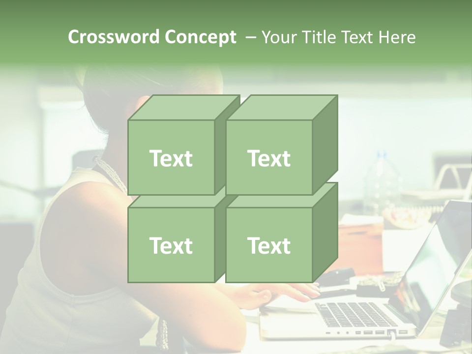 Working Young Portrait PowerPoint Template