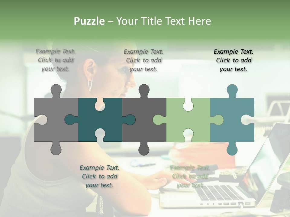 Working Young Portrait PowerPoint Template