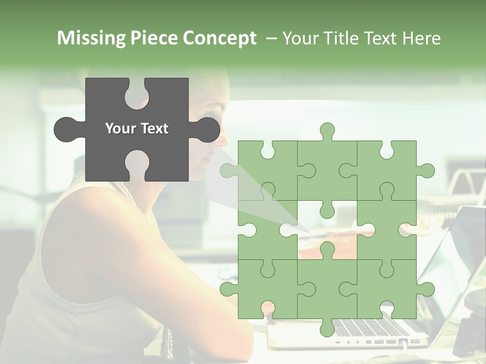 Working Young Portrait PowerPoint Template