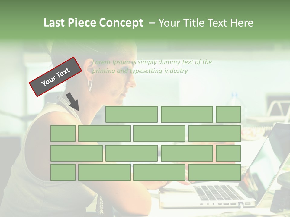 Working Young Portrait PowerPoint Template