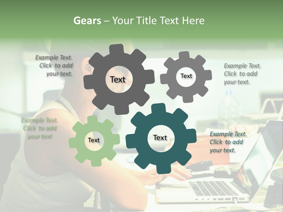 Working Young Portrait PowerPoint Template