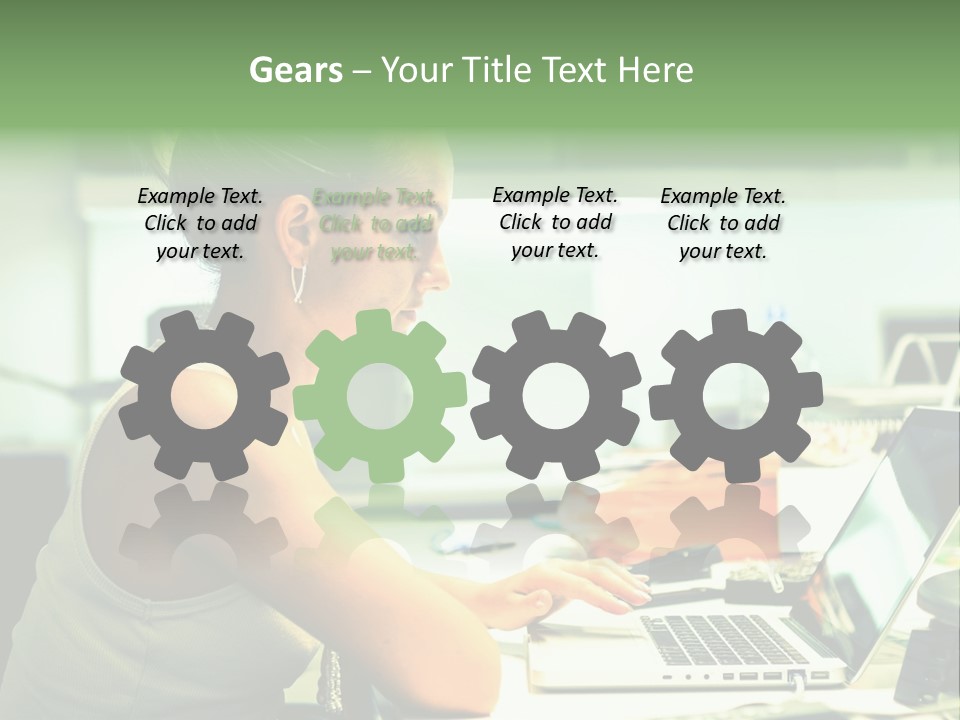 Working Young Portrait PowerPoint Template