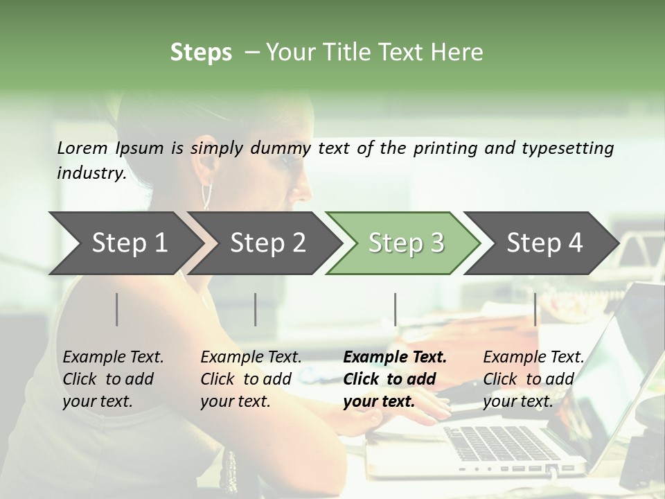 Working Young Portrait PowerPoint Template