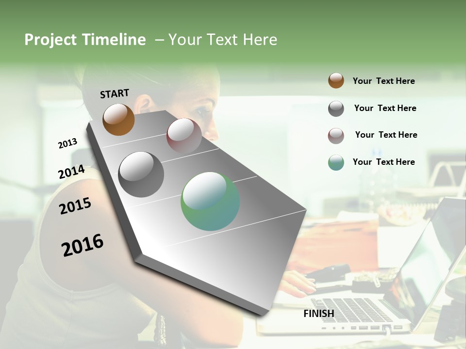 Working Young Portrait PowerPoint Template