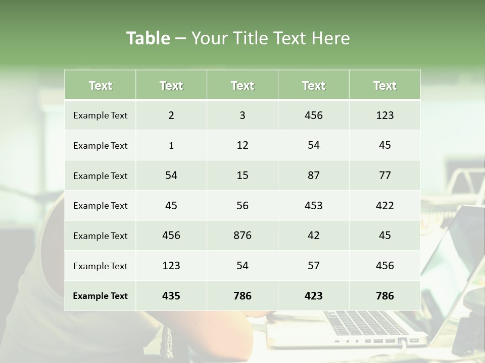 Working Young Portrait PowerPoint Template