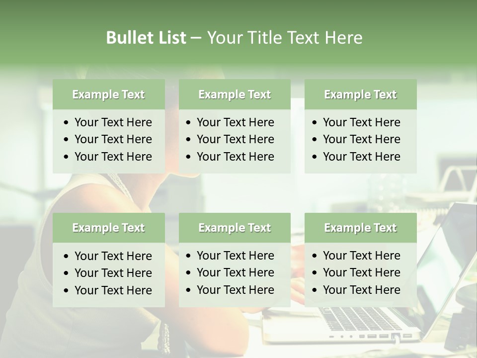 Working Young Portrait PowerPoint Template