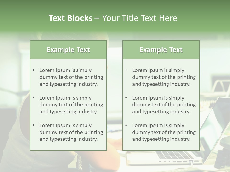 Working Young Portrait PowerPoint Template