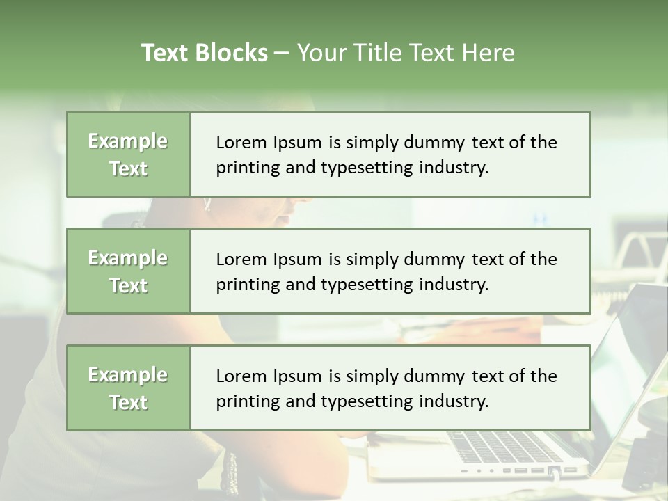 Working Young Portrait PowerPoint Template