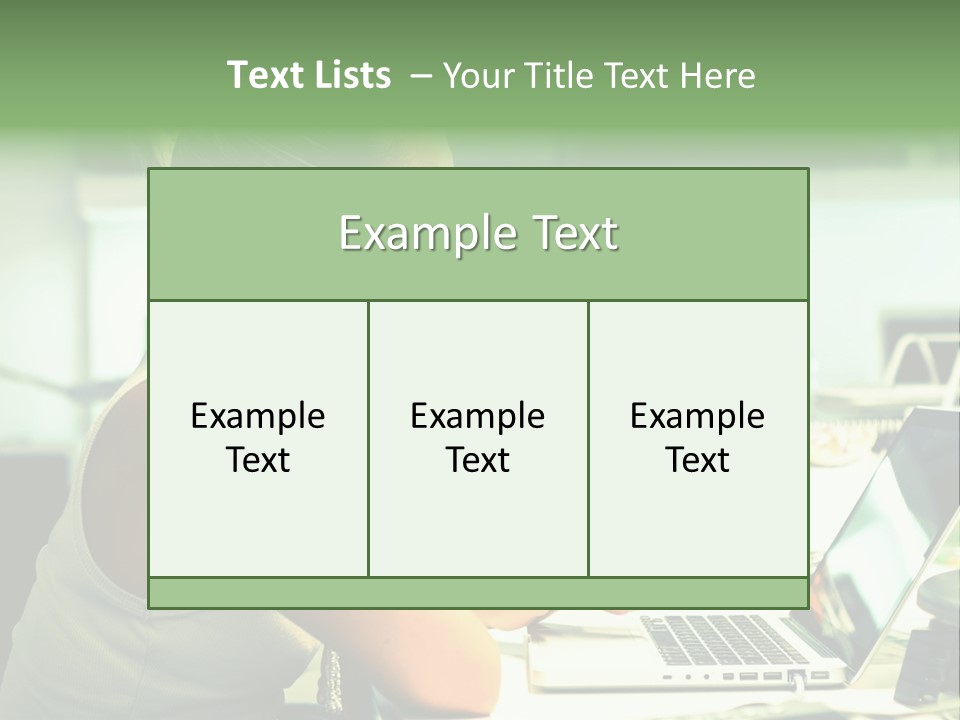 Working Young Portrait PowerPoint Template
