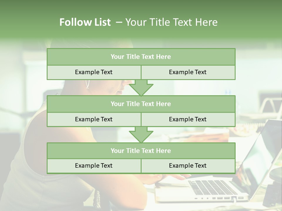 Working Young Portrait PowerPoint Template
