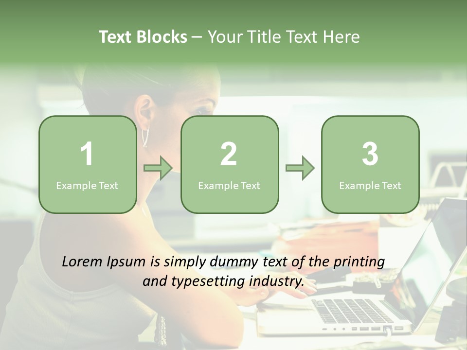 Working Young Portrait PowerPoint Template