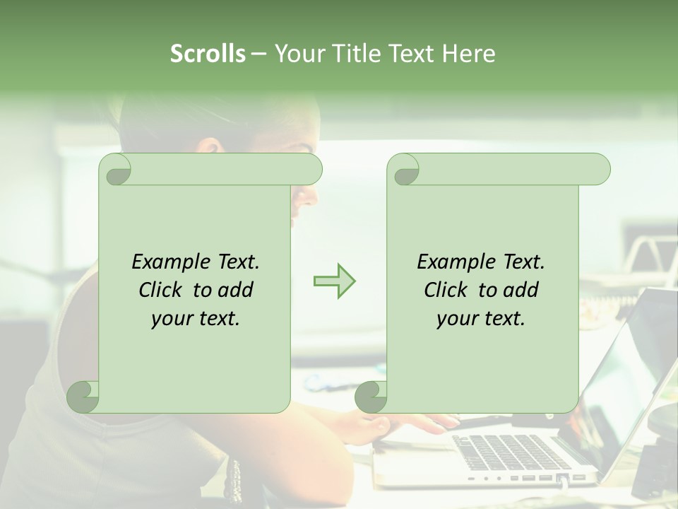 Working Young Portrait PowerPoint Template