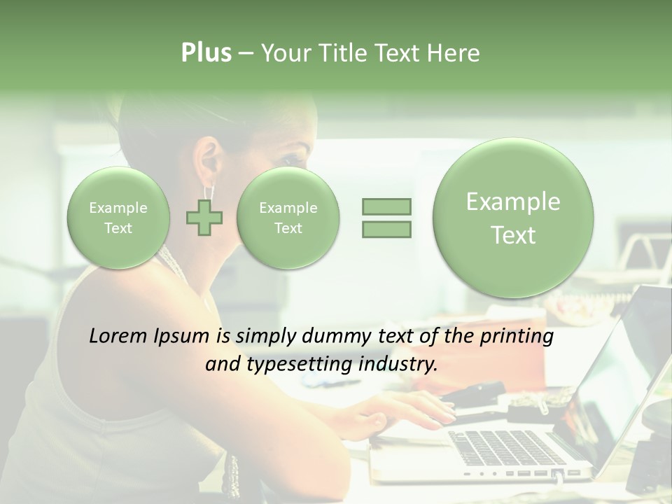 Working Young Portrait PowerPoint Template