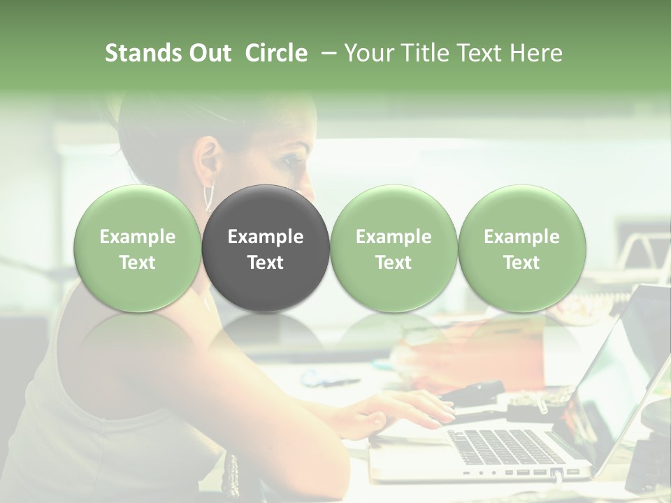 Working Young Portrait PowerPoint Template