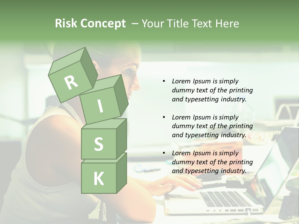 Working Young Portrait PowerPoint Template