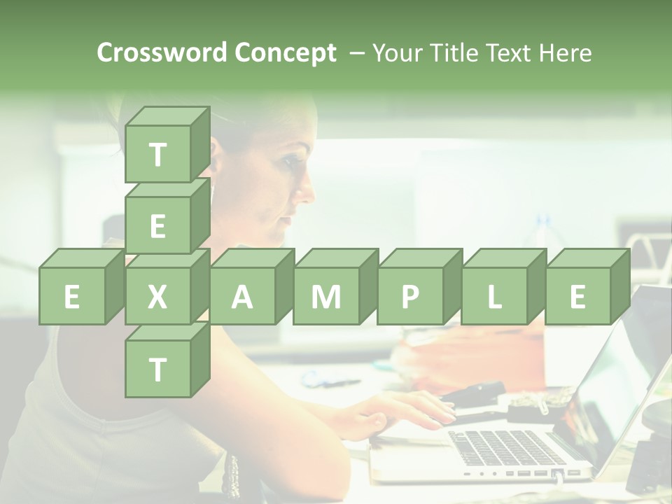 Working Young Portrait PowerPoint Template