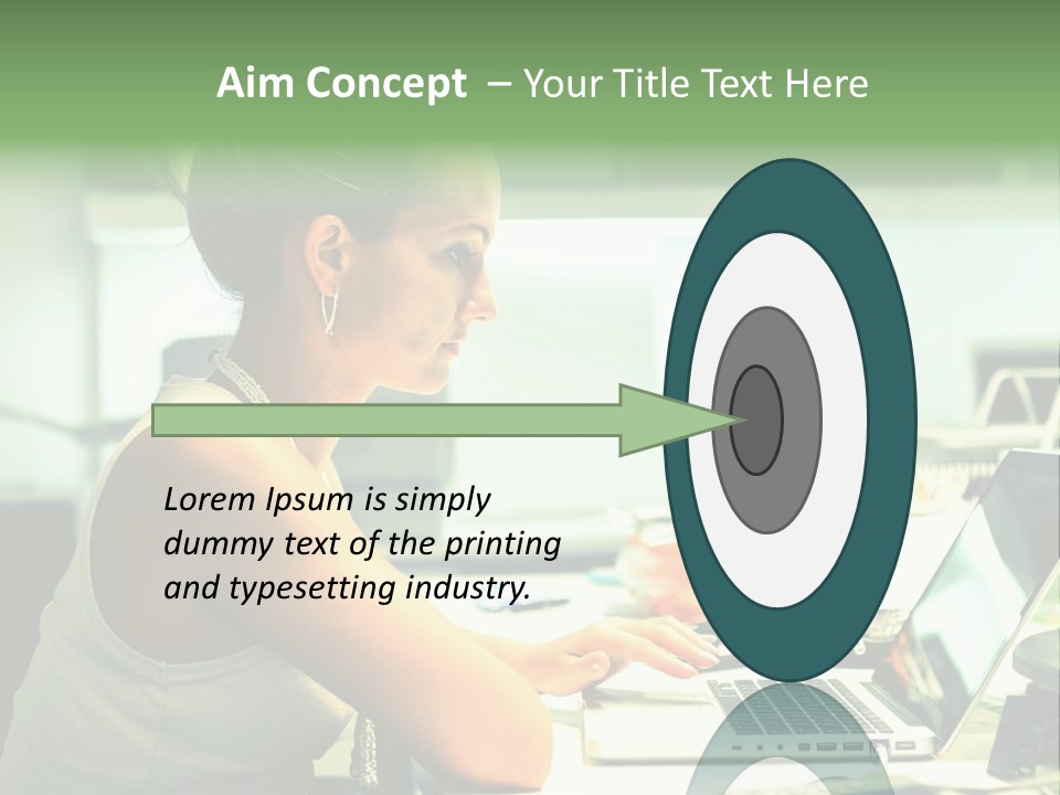 Working Young Portrait PowerPoint Template