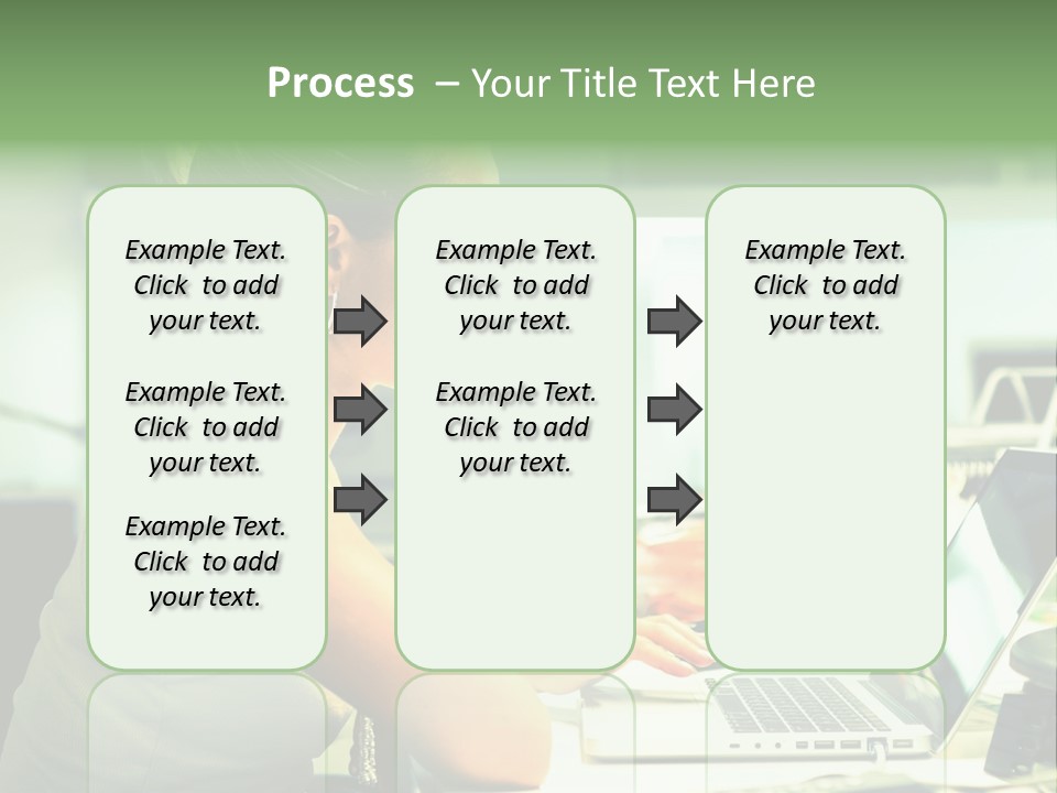 Working Young Portrait PowerPoint Template