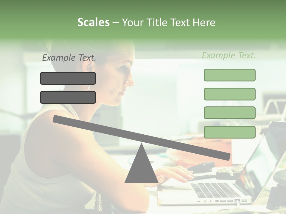 Working Young Portrait PowerPoint Template
