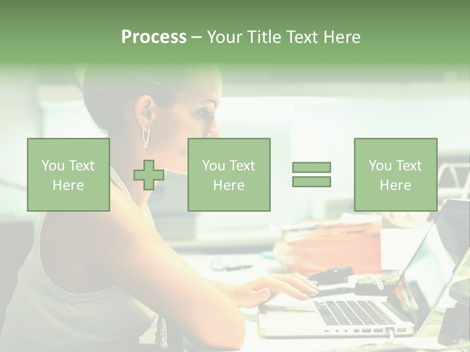 Working Young Portrait PowerPoint Template