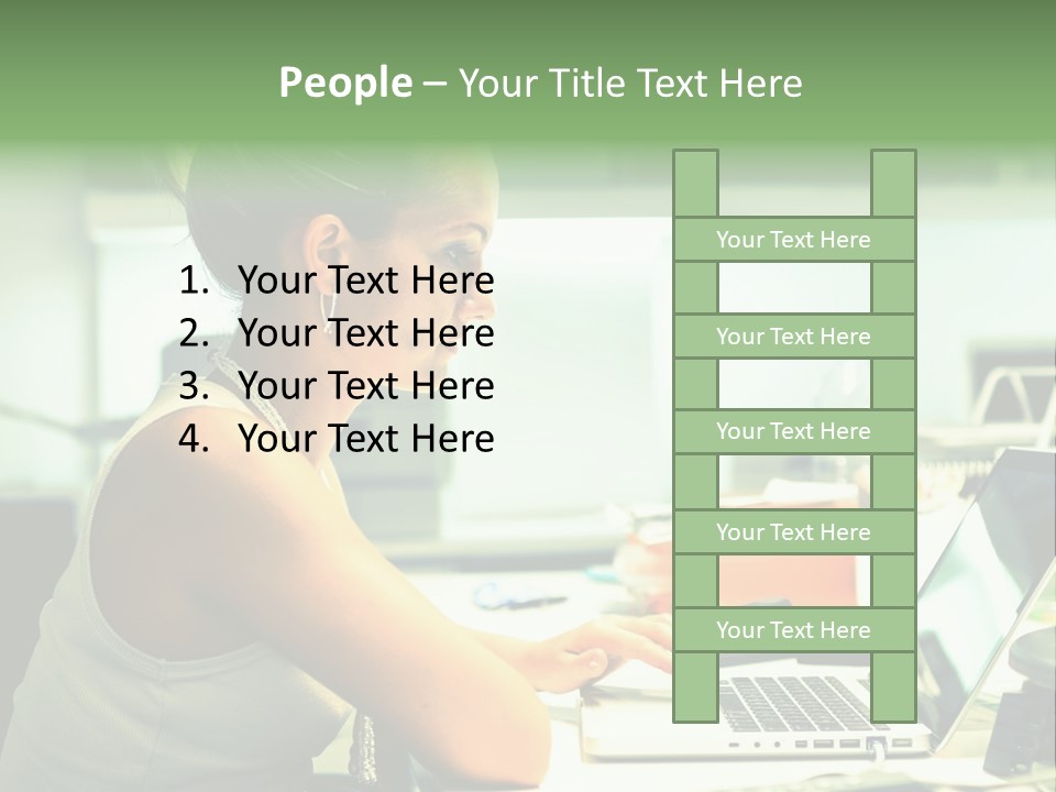 Working Young Portrait PowerPoint Template