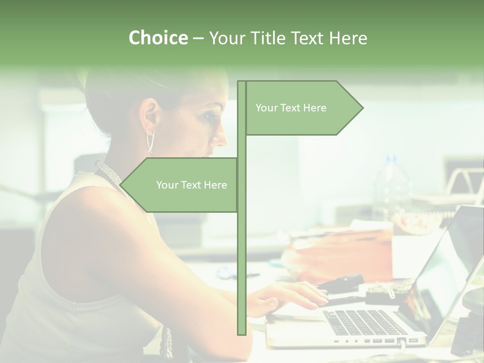 Working Young Portrait PowerPoint Template