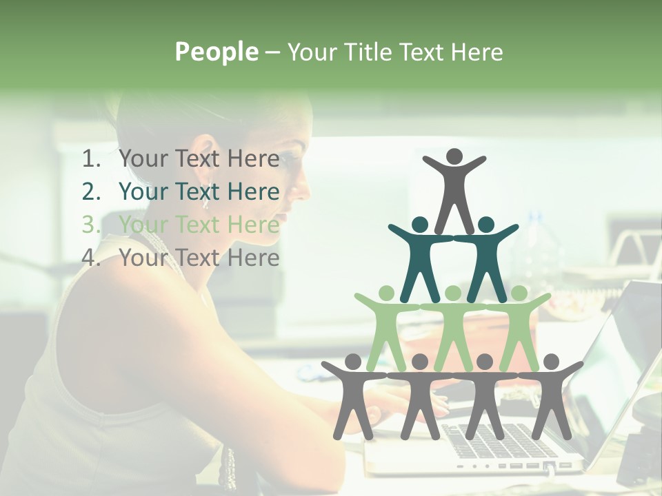 Working Young Portrait PowerPoint Template