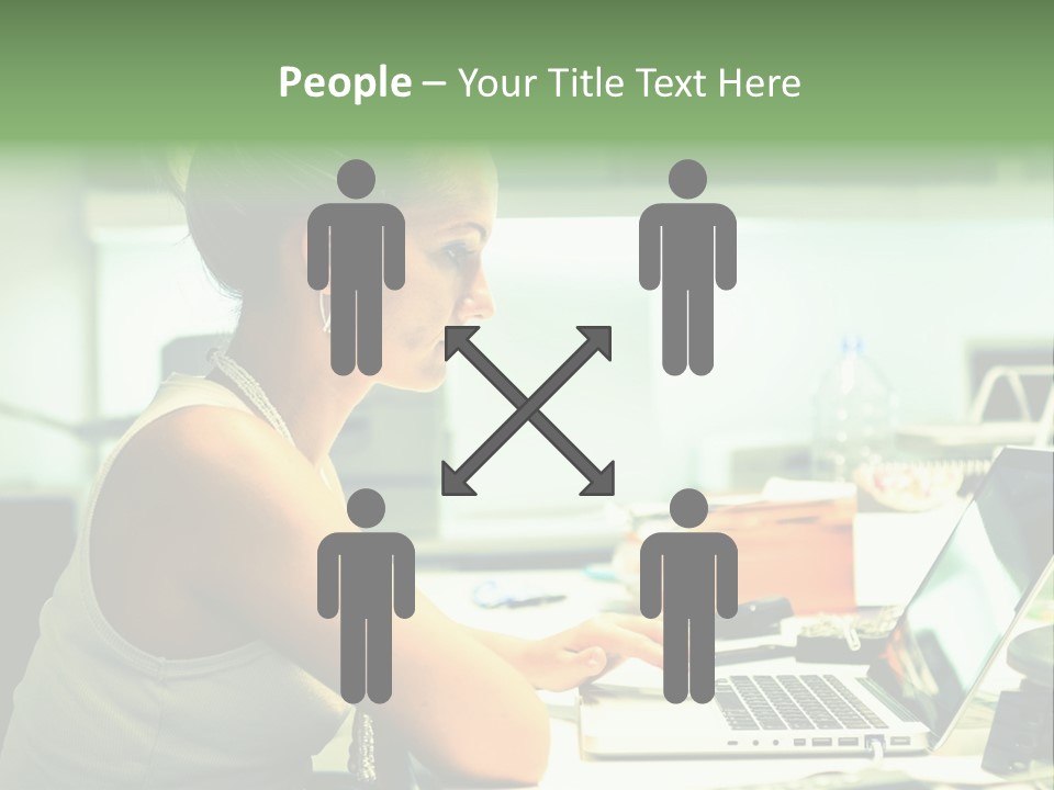 Working Young Portrait PowerPoint Template