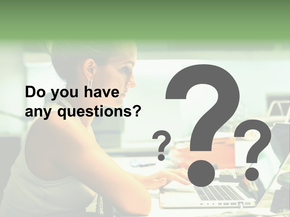 Working Young Portrait PowerPoint Template