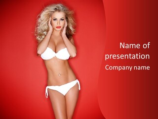 Curvaceous Breasts Beautiful PowerPoint Template