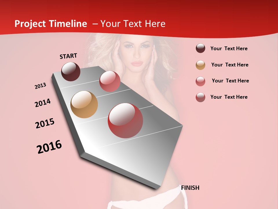 Curvaceous Breasts Beautiful PowerPoint Template