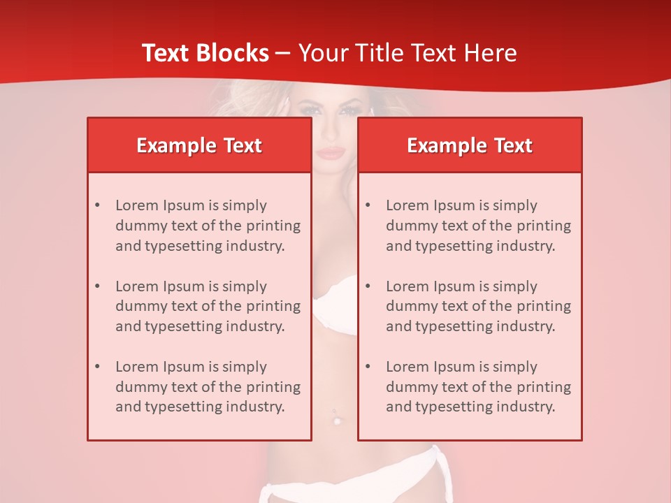 Curvaceous Breasts Beautiful PowerPoint Template