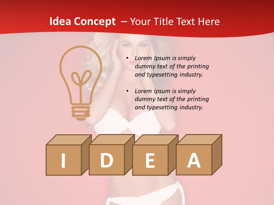 Curvaceous Breasts Beautiful PowerPoint Template