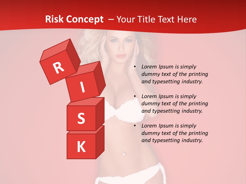 Curvaceous Breasts Beautiful PowerPoint Template