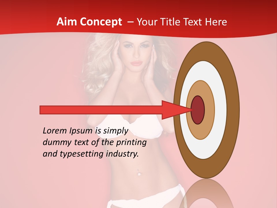 Curvaceous Breasts Beautiful PowerPoint Template