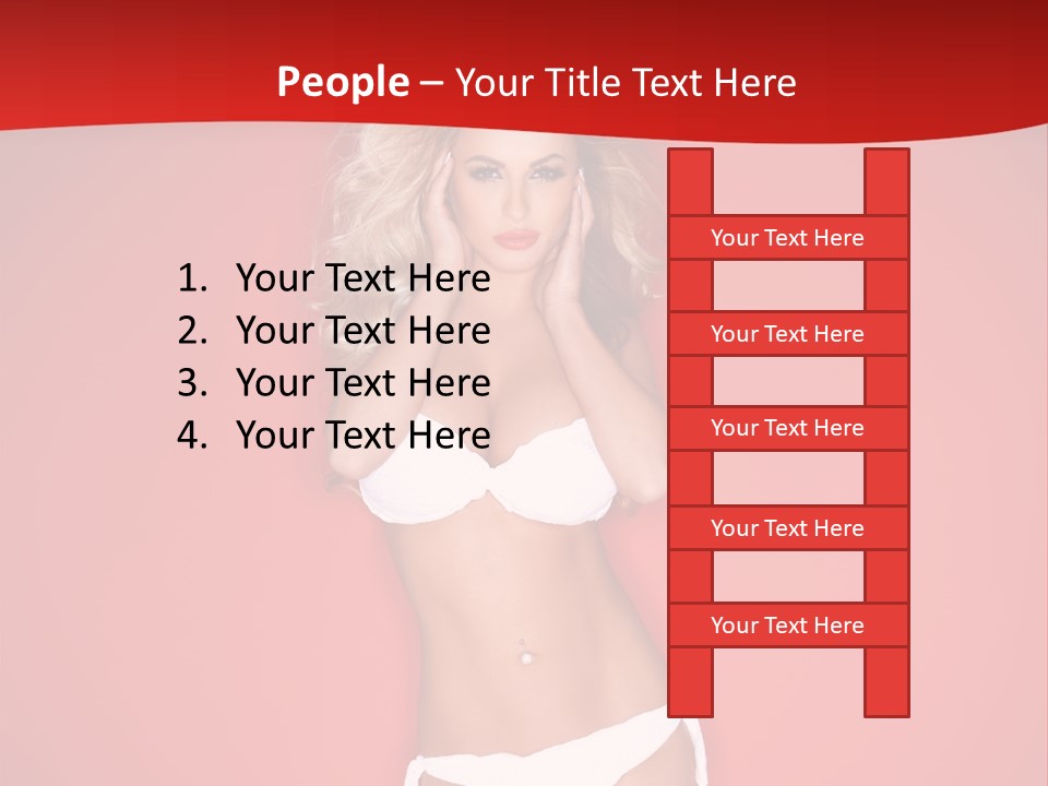 Curvaceous Breasts Beautiful PowerPoint Template