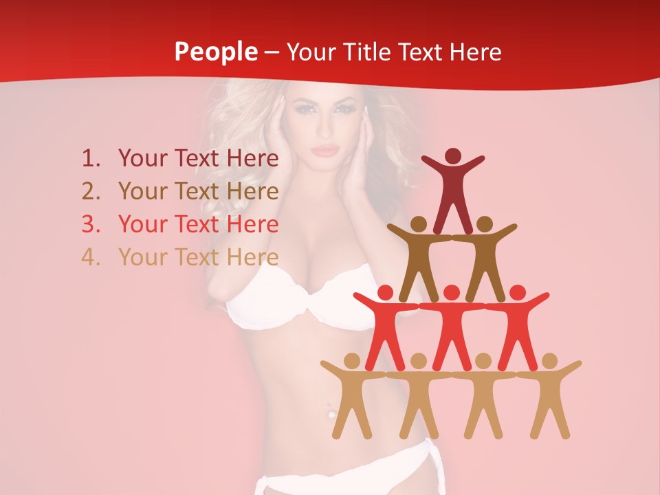 Curvaceous Breasts Beautiful PowerPoint Template