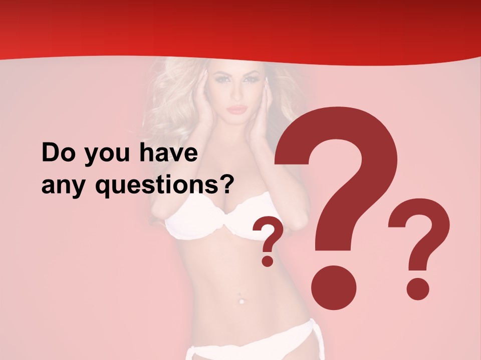 Curvaceous Breasts Beautiful PowerPoint Template