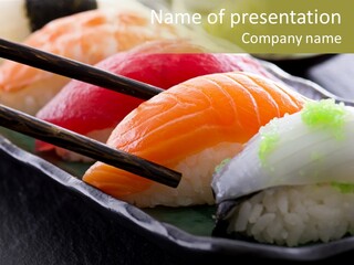 Maki Diet Food Bonito PowerPoint Template