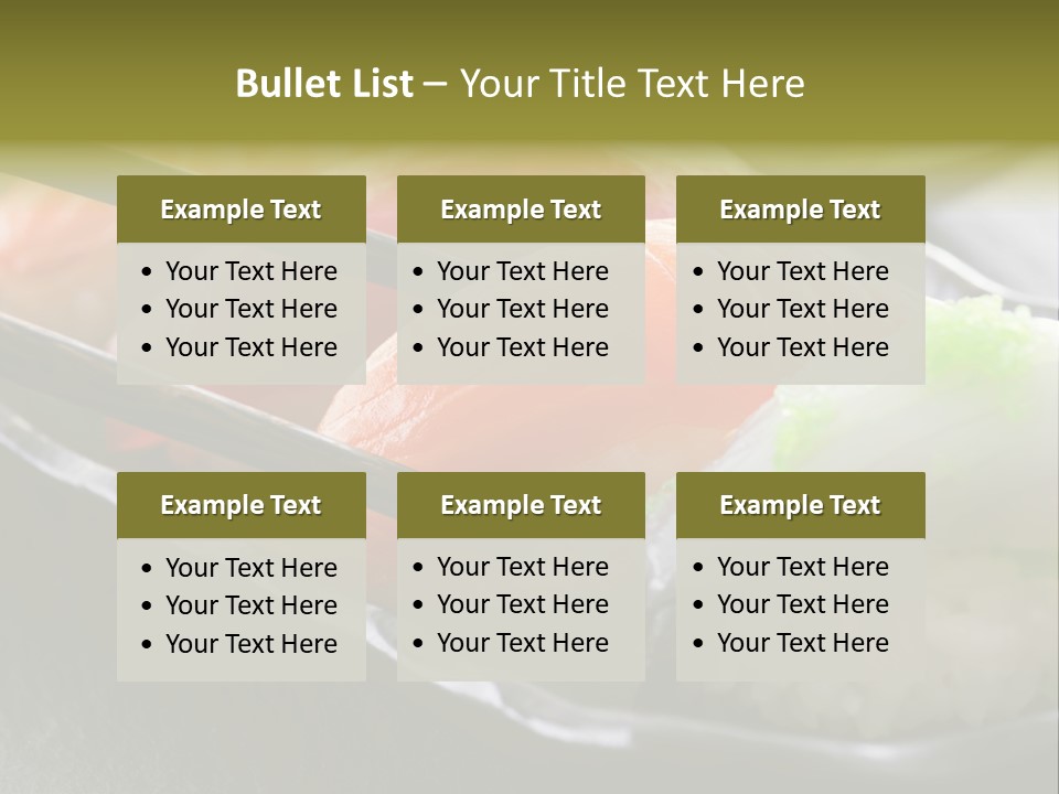 Maki Diet Food Bonito PowerPoint Template