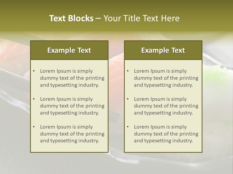 Maki Diet Food Bonito PowerPoint Template