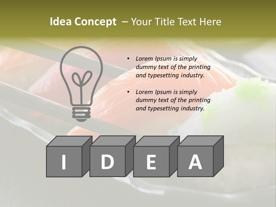 Maki Diet Food Bonito PowerPoint Template