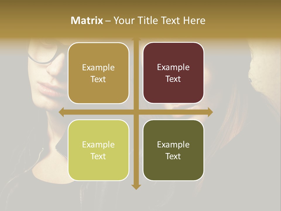 Portrait Couple Brother PowerPoint Template