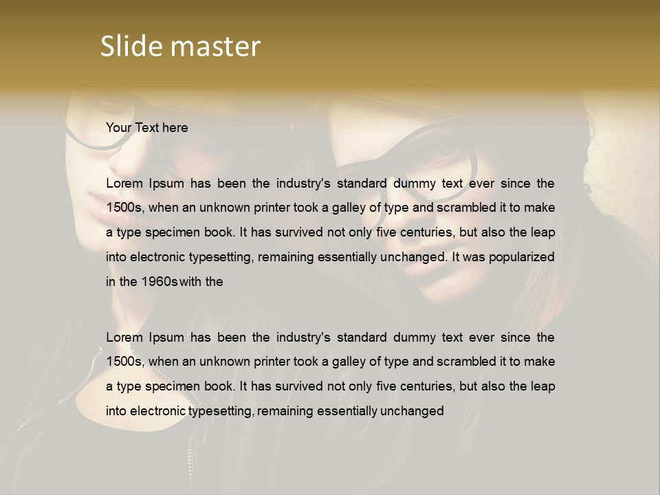 Portrait Couple Brother PowerPoint Template