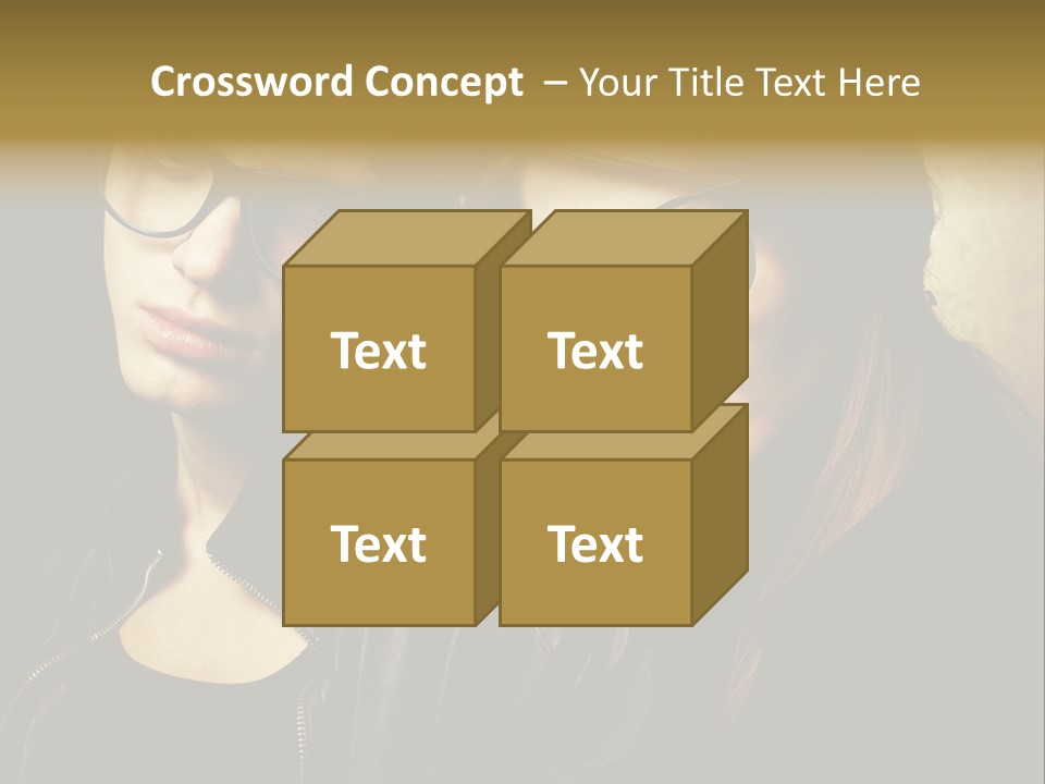 Portrait Couple Brother PowerPoint Template