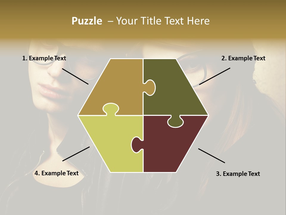 Portrait Couple Brother PowerPoint Template